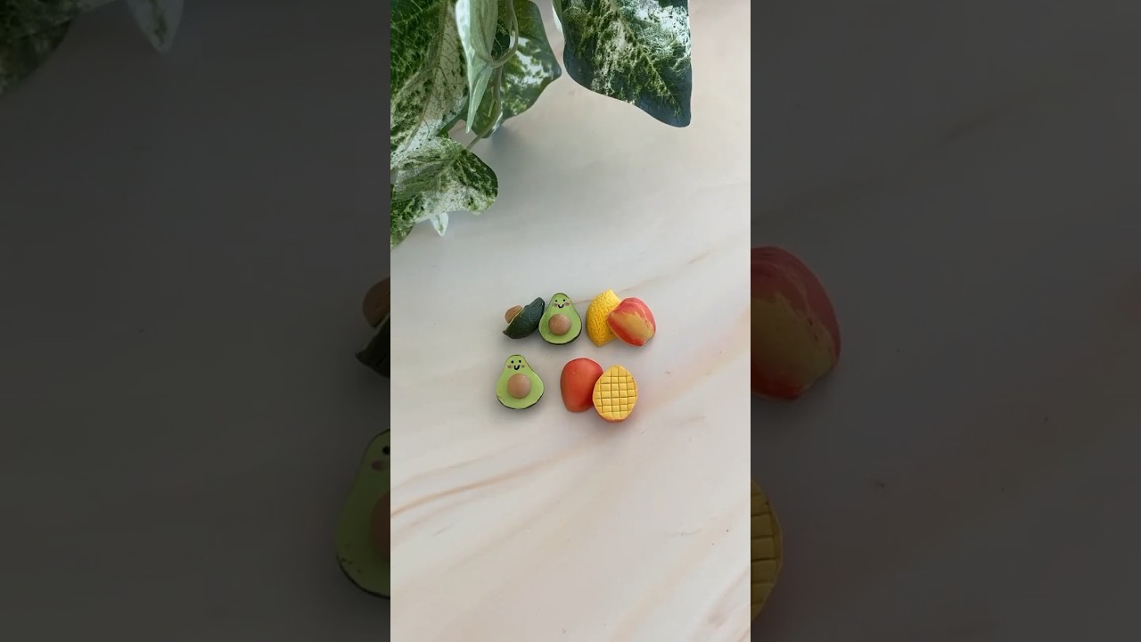 Polymer Clay Fruit Miniatures made using Puffy Heart technique 