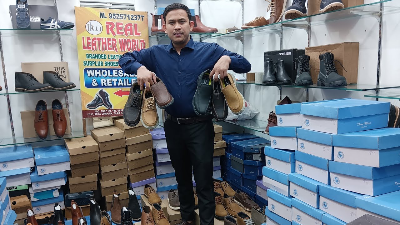 Export Surplus leather shoes|Cheapest price||Giveaway in this video ...