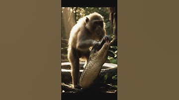 Baby Monkey in Danger – Mother Battles Giant Python