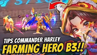 TRICKS FOR PLAYING CMD HARLEY!! FARMING 3 STAR HEROES!! MAGIC CHESS GO GO