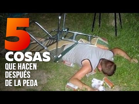 5 Cosas que hacen después de la peda
