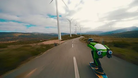 +70km/h downhill skateboarding in a wind farm | DO NOT TRY!