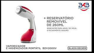 Vaporizador Black+Decker Roupas Portátil 1200W Vermelho 110V
