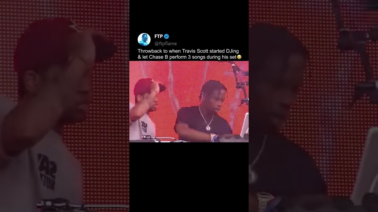 Travis Scott takes over DJ booth & has Chase B perform for him 😭