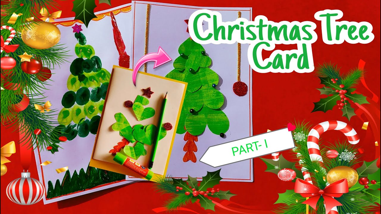How To Make Christmas Tree Card | Christmas Greeting Card DIY | Easy X ...