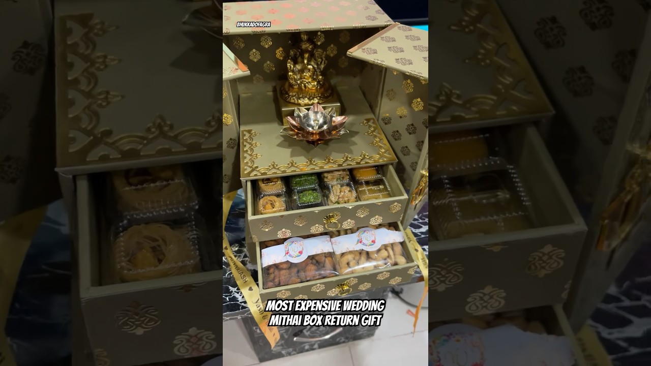 India&rsquo;s Most Expensive Mithai Box Wedding Return Gift | Ambani Wedding Gifts #shorts #youtubeshorts