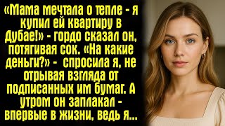 видео: «Мама мечтала о тепле — я купил ей квартиру в Дубае!» — гордо сказал он, потягивая сок. «На какие... картинка: «Мама мечтала о тепле — я купил ей квартиру в Дубае!» — гордо сказал он, потягивая сок. «На какие...