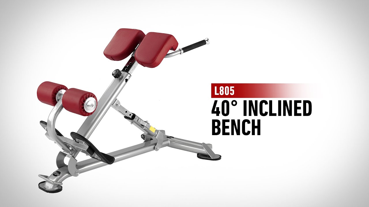 L805 - 40° Inclined Bench | BH Commercial Strength - YouTube