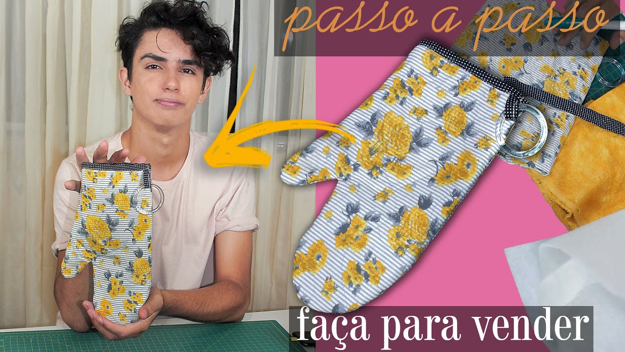 Como Fazer Luva de Cozinha Passo a Passo Fácil [Luva Térmica | Pega Assadeira e Panelas]
