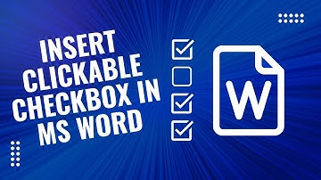 How to Insert a clickable checkbox in Microsoft Word document 2025