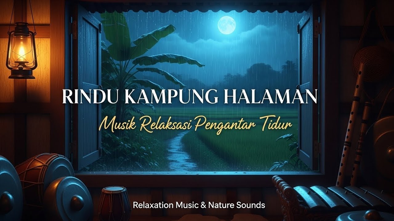Rindu Kampung Halaman 🌧️ Gamelan, Kecapi & Suling Sunda | Suasana Hujan Lembut