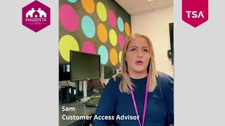 Sam Customer Access Advisor at TEC Response Service Magenta Living talks to TSA