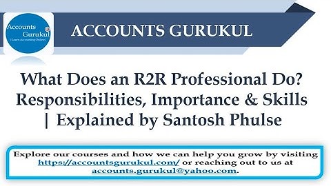 What Does an R2R Professional Do? Responsibilities, Importance & Skills| Explained by Santosh Phulse