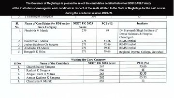 GOVERNMENT OF MEGHALAYA HEALTH & FAMILY WELFARE DEPARTMENT