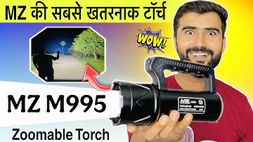 Powerful Zoomable Torch || MZ M995 Rechargeable LED Searchlight || MZ M995 Torch || Best Torch India