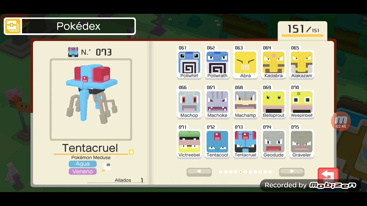 Pokédex completa Shiny Pokémon Quest