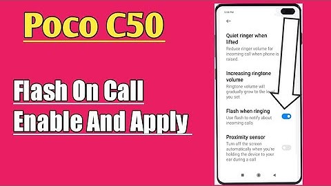 Poco C50 || Incoming Call Settings For Flash Light Blinking Feature