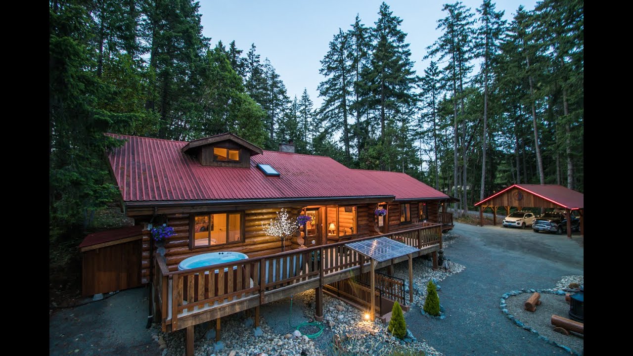 Stunning Log Home near Nanaimo BC YouTube