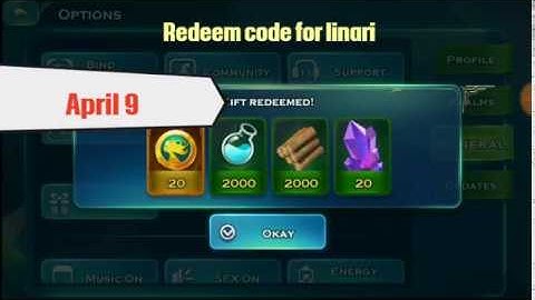 Redeem code for linari Art of conquest April 9