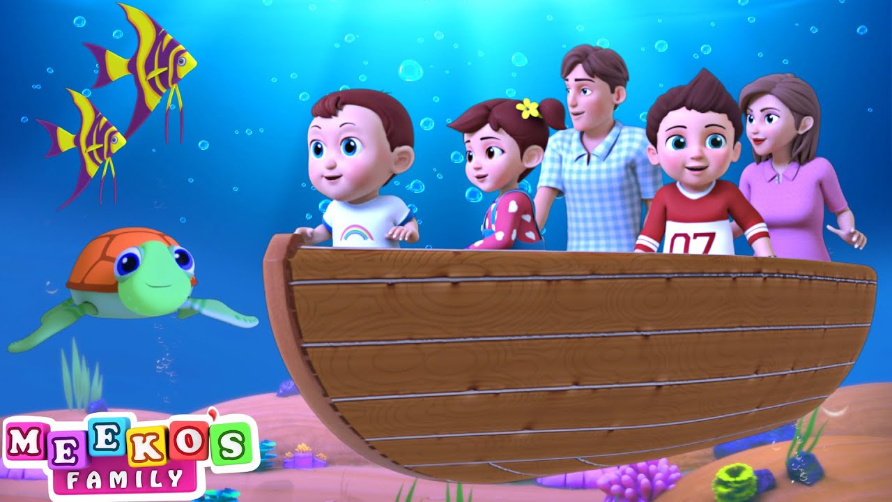 Row Your Boat Song With Meeko's Family | Nursery Rhymes For Babies