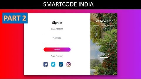 Animated Login Form Using HTML, CSS And JavaScript || Part 2 || Smartcode India