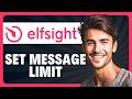How to Set a Message Limit for the AI Chatbot in Elfsight in 2026