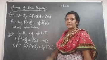 JNTU B.Tech M1 Maths. Change of Scale Property on Laplace Transforms using elementary properties.