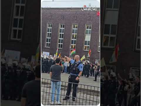 زمان الوصل مظاهرة ضد الحكومة السورية في دوسلدورف الألمانية اليوم الأحد