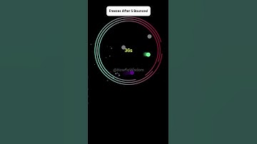 Satisfying Bouncing Ball Escape Animation 42s to Escape Freezes After 4 bounces