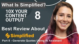 Simplified Review 8 - Generate Quotes Using Short Form AI Assistant -  Writer - Image & Video Maker screenshot 2