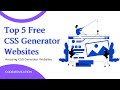 Top 5 Amazing CSS Generators For Web Developers | Free CSS Generator Websites | Code4education image