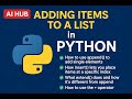 Python List | Video 2 | Append | Extend | Insert | Concatenation+