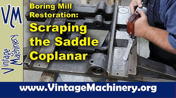 Horizontal Boring Mill Restoration - Step Scraping the Saddle to Coplanar