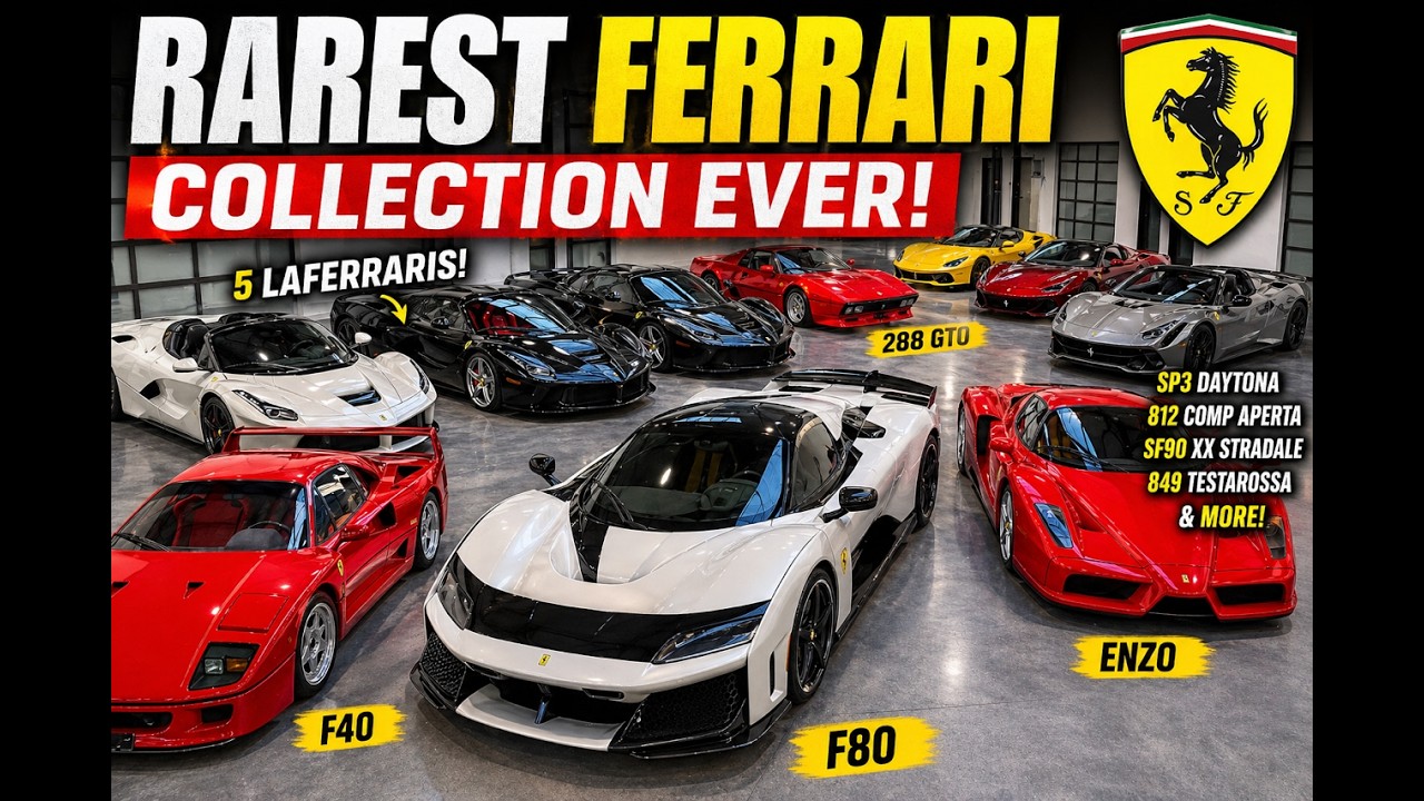 🔥 RAREST Ferrari Collection EVER? F80, 5 LaFerraris, Enzo, F40