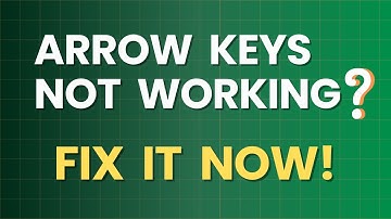 Get your Arrow Keys to work again in EXCEL