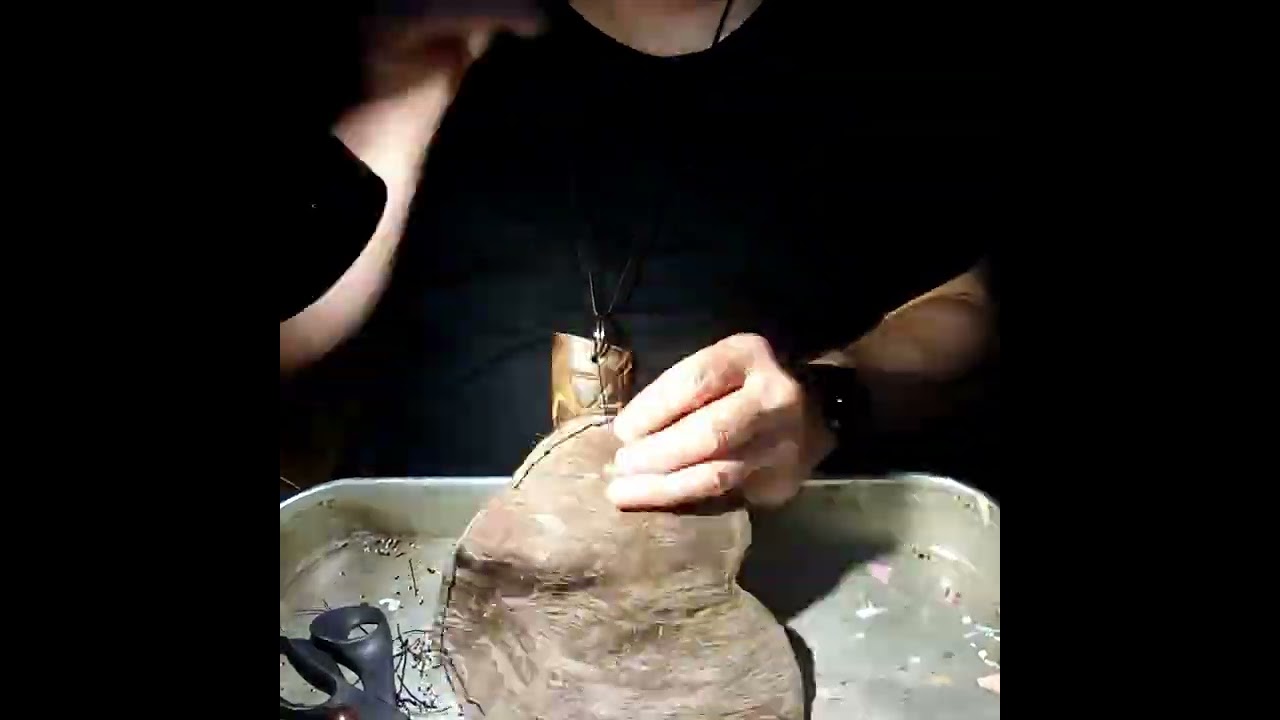 Sewing Kudu Leather Heart Pillows Reel 3