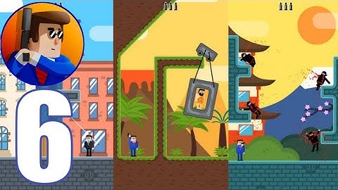 Mr Bullet 3D - Gameplay Walkthrough - Part 6 Chapter 2 Ninja Castle Level 26-50