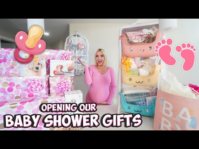 YOU WON'T BELIEVE WHAT WE GOT FOR OUR BABY SHOWER! *OPENING GIFTS FOR OUR  FIRST BABY* 