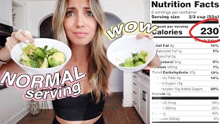 Only Eating Recommended Serving Sizes for 24 hours!