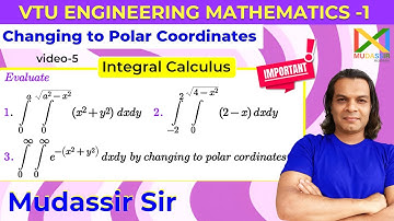 VTUM2|Evaluation of double integrals by changing to polar coordinates
