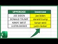 How to Make "lowercase" Letters for all Words in Excel