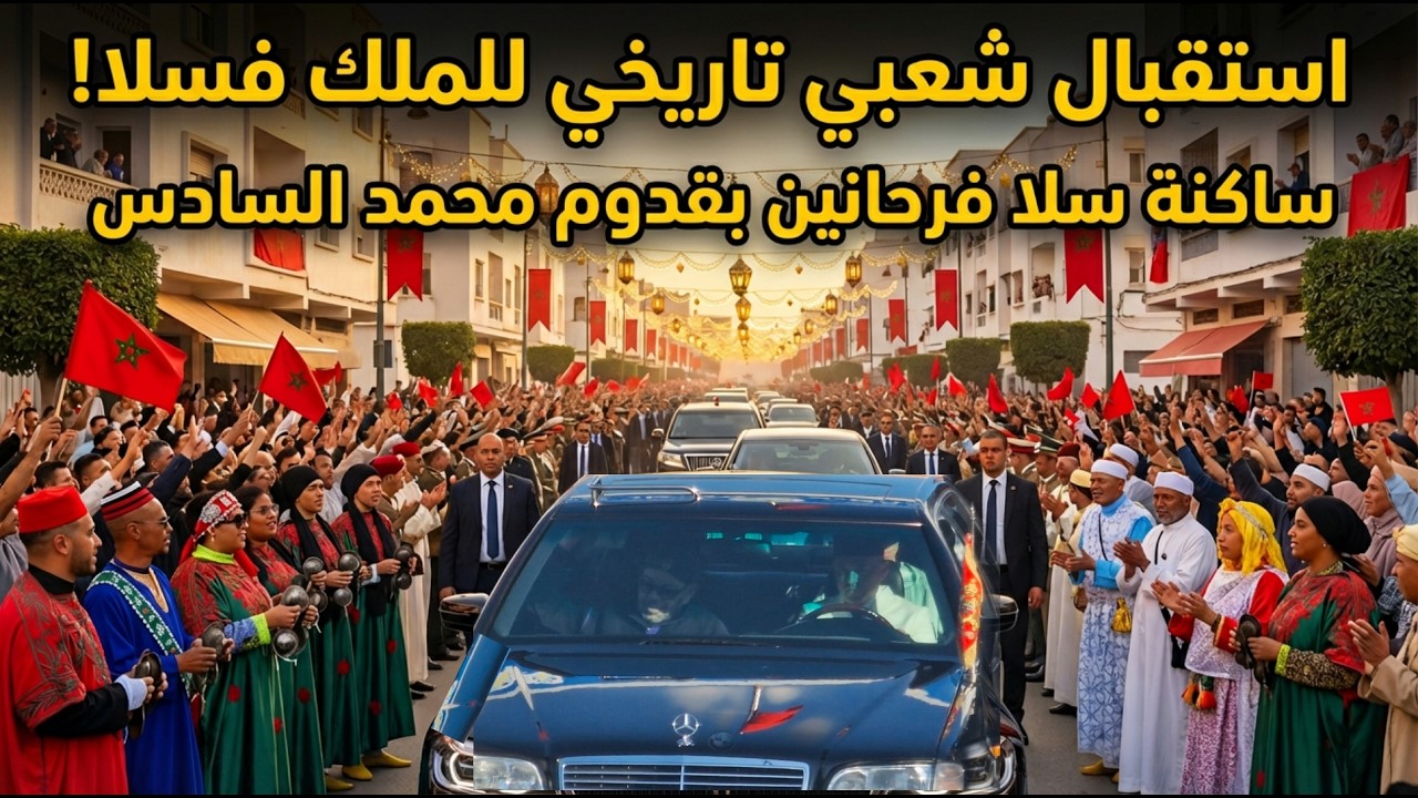 طوفان بشري بسلا 👑 استقبال تاريخي ومهيب لملكنا المحبوب وولي العهد لحظات مؤثرة وحب لا يوصف في انطلاق