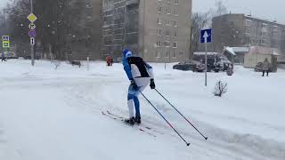 Urban skiing in Dubna