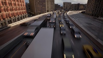 The Matrix Awakens: An Unreal Engine 5 Experience: traffic jam