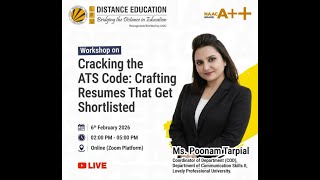 Workshop on Cracking the ATS Code: Crafting Resumes That Get Shortlisted Profile