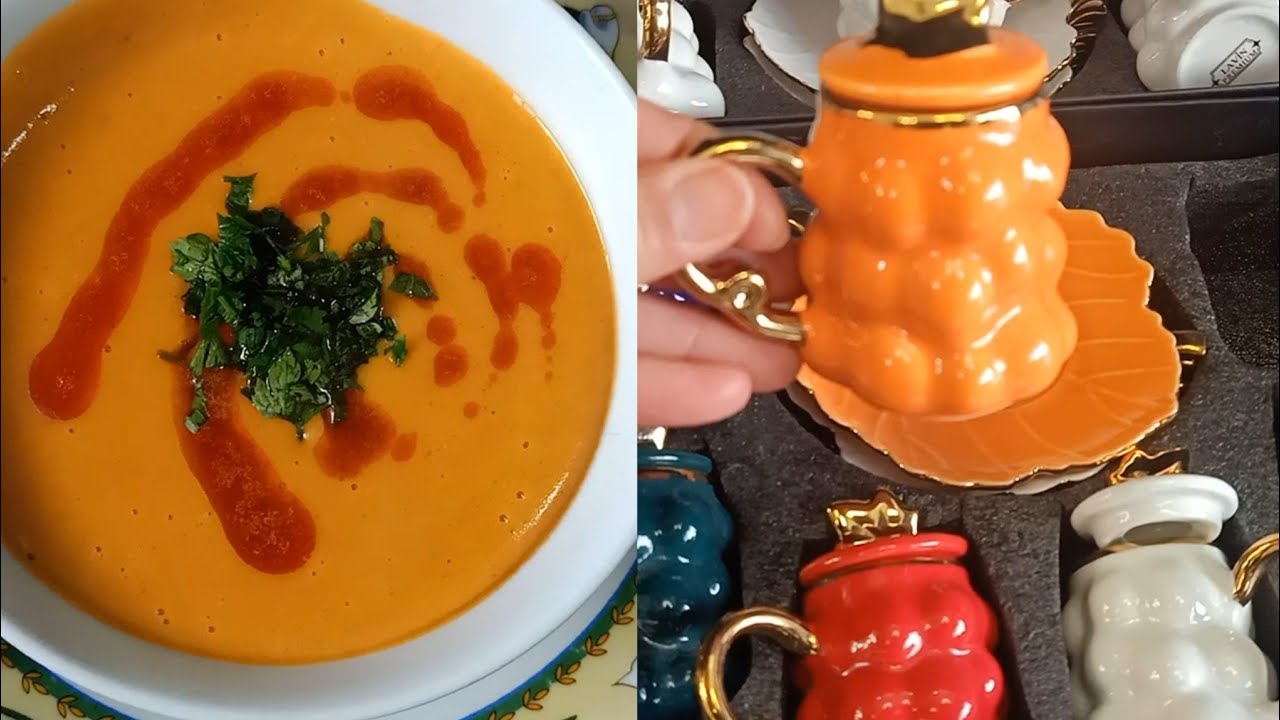 شربة العدس الاحمر التركيه خريجة لمحل الاواني التركية شريت لي خاصني 