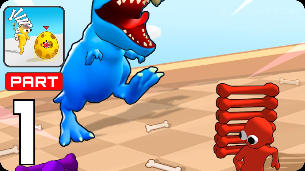 Dino Chaos: Crazy Race 🦖🦕🦅🦎🌴All Levels Gameplay Walkthrough Max Level Ep 001 (iOS, Android)