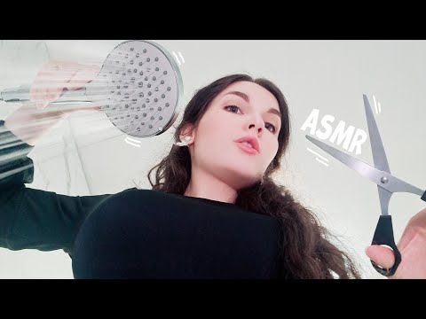 видео: АСМР [RP] Парикмахер 💇 Стрижка волос, Шампунь, Массаж ✂ ASMR Hairdresser, haircut, massage