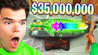 Crafting a $35,000,000 SUPER SWORD! (Blacksmith Simulator)