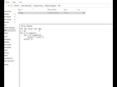How to draw pyramid pattern in Python. #python #programming #cod #pythontutorial #python #pattern